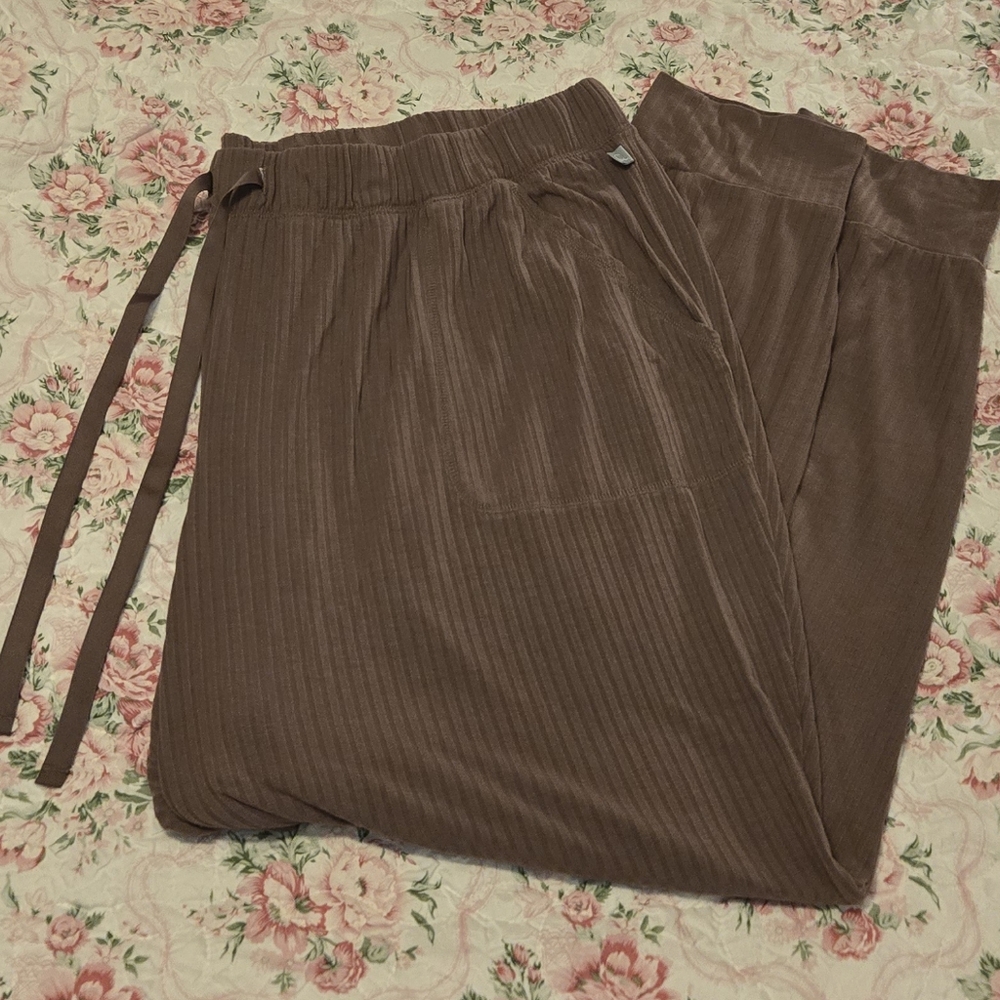 Cacique Sleep Taupe Ribbed Joggers 26/28L